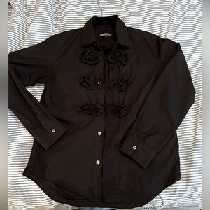 Black tricot Comme de Gargons button up